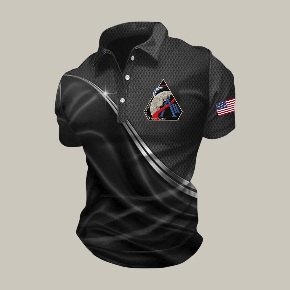 Manned Mission To The Moon Polo Shirt NASA Moon Mission 2026 Clothing Present For Him Retro 2026 Artemis II
