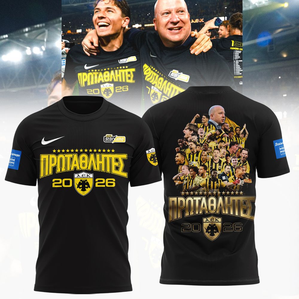 AEK FC Super League Stoiximan Champions Limited Edition Shirt 2026 - Playzoneprime