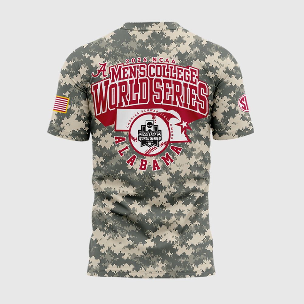 Alabama Crimson Tide 2026 Baseball College World Series "OmaTide" Camo Shirt - Playzoneprime