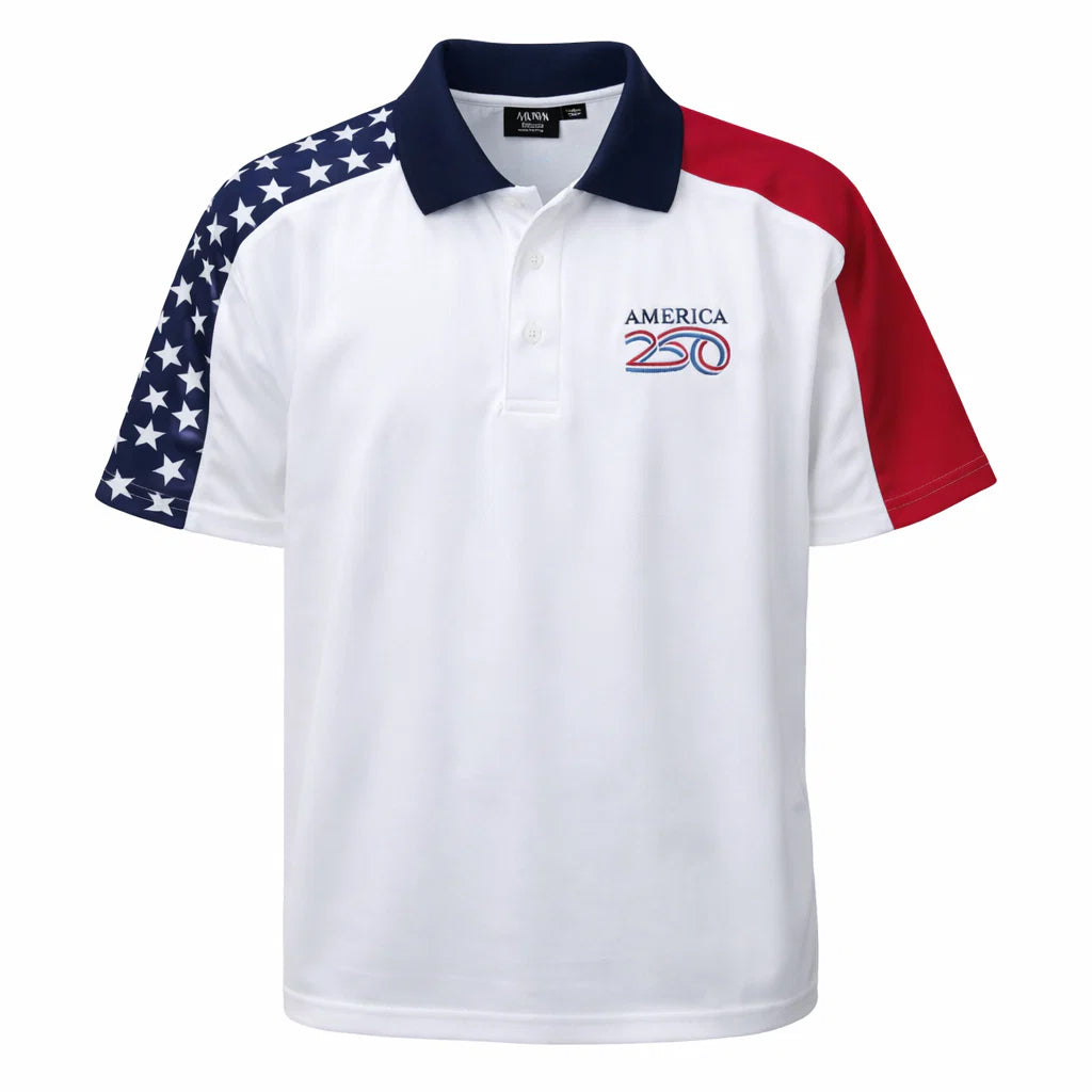 America 250th Anniversary Patriotic Polo Shirt