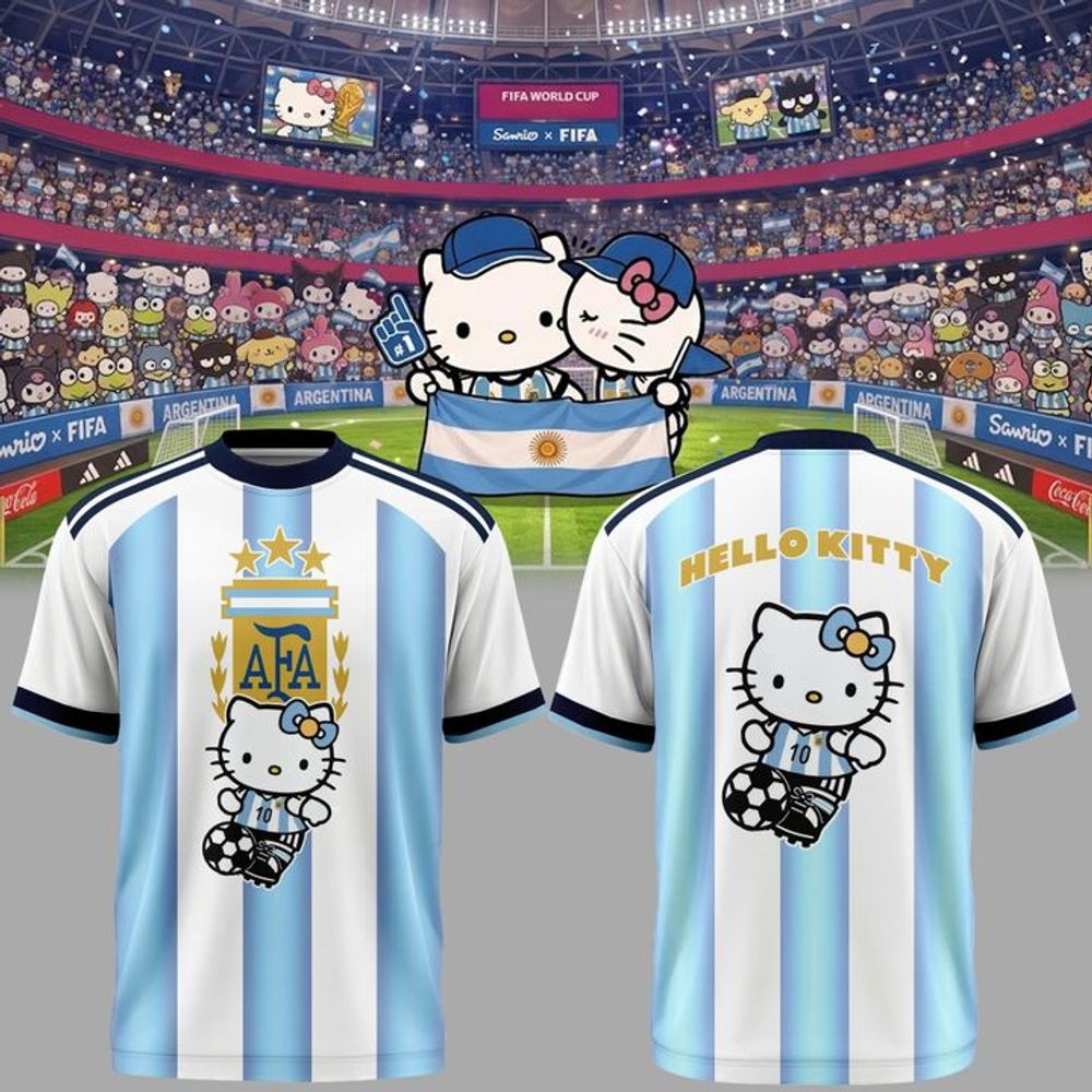 Argentina Soccer x Hello Kitty World Cup 2026 Limited Edition Shirt - Playzoneprime
