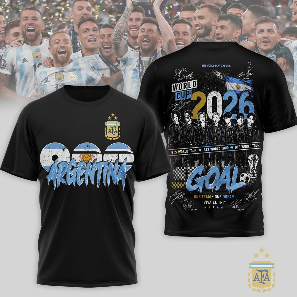 Argentina x BTS FIFA World Cup 2026 Limited Edition Shirt - Playzoneprime