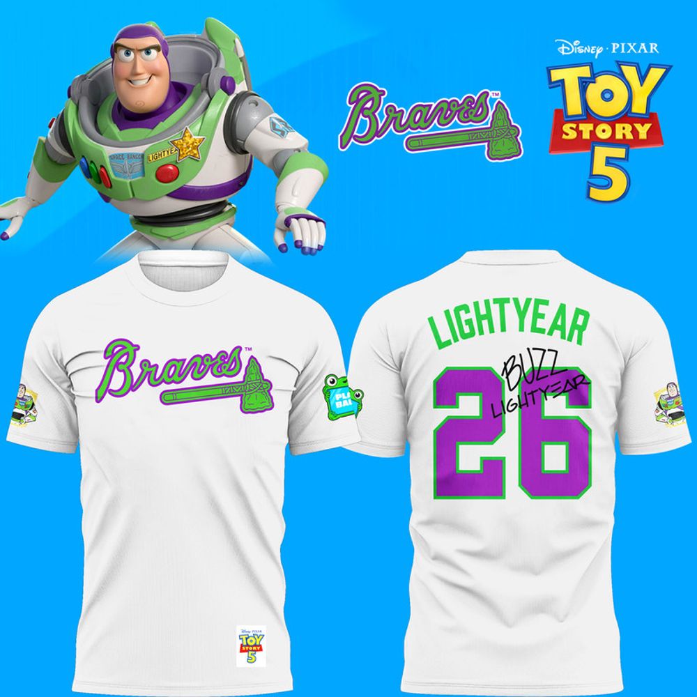 Atlanta Braves x Buzz Lightyear Toy Story 5 Limited Edition Shirt - Playzoneprime