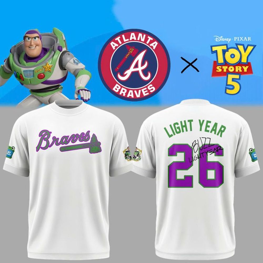 Atlanta Braves x Toy Story 5 Buzz Lightyear Special Shirt - Playzoneprime