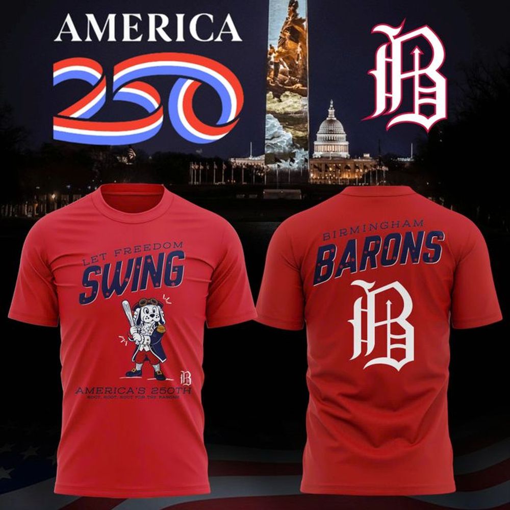 Birmingham Barons 2026 250th Anniversary of America's Red Shirt - Playzoneprime