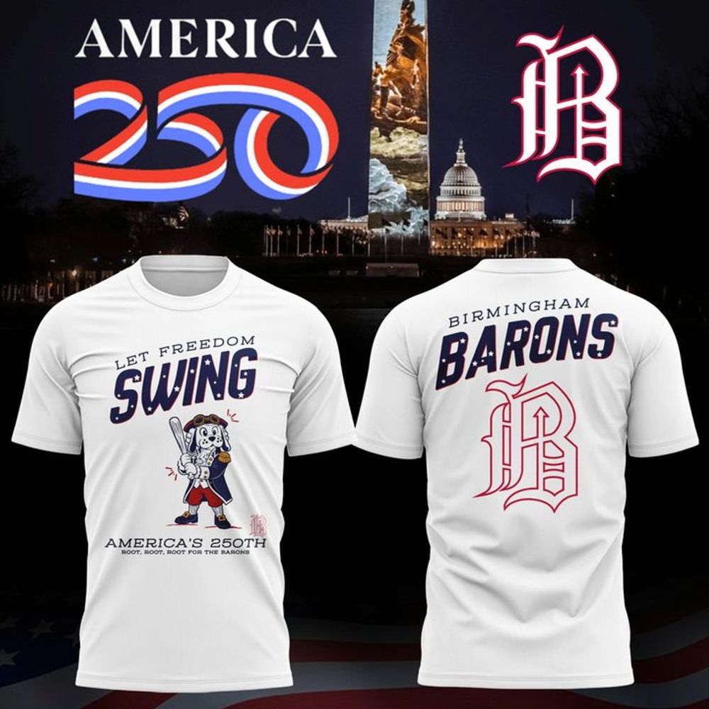 Birmingham Barons 2026 250th Anniversary of America's White Shirt - Playzoneprime