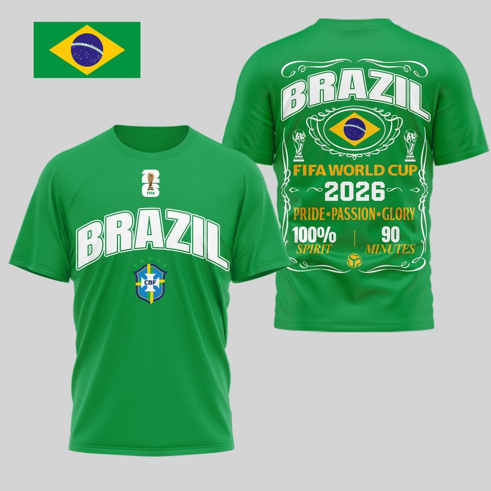 Brazil 2026 FIFA World Cup Pride Passion Glory T-Shirt - Playzoneprime