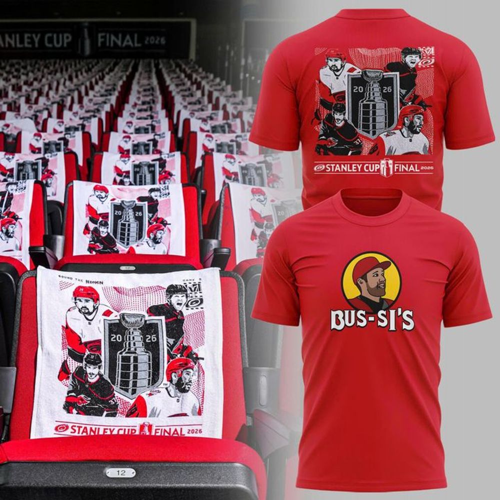 Carolina Hurricanes "Bus-Si's" 2026 NHL Finals Game 5 Red Shirt - Playzoneprime