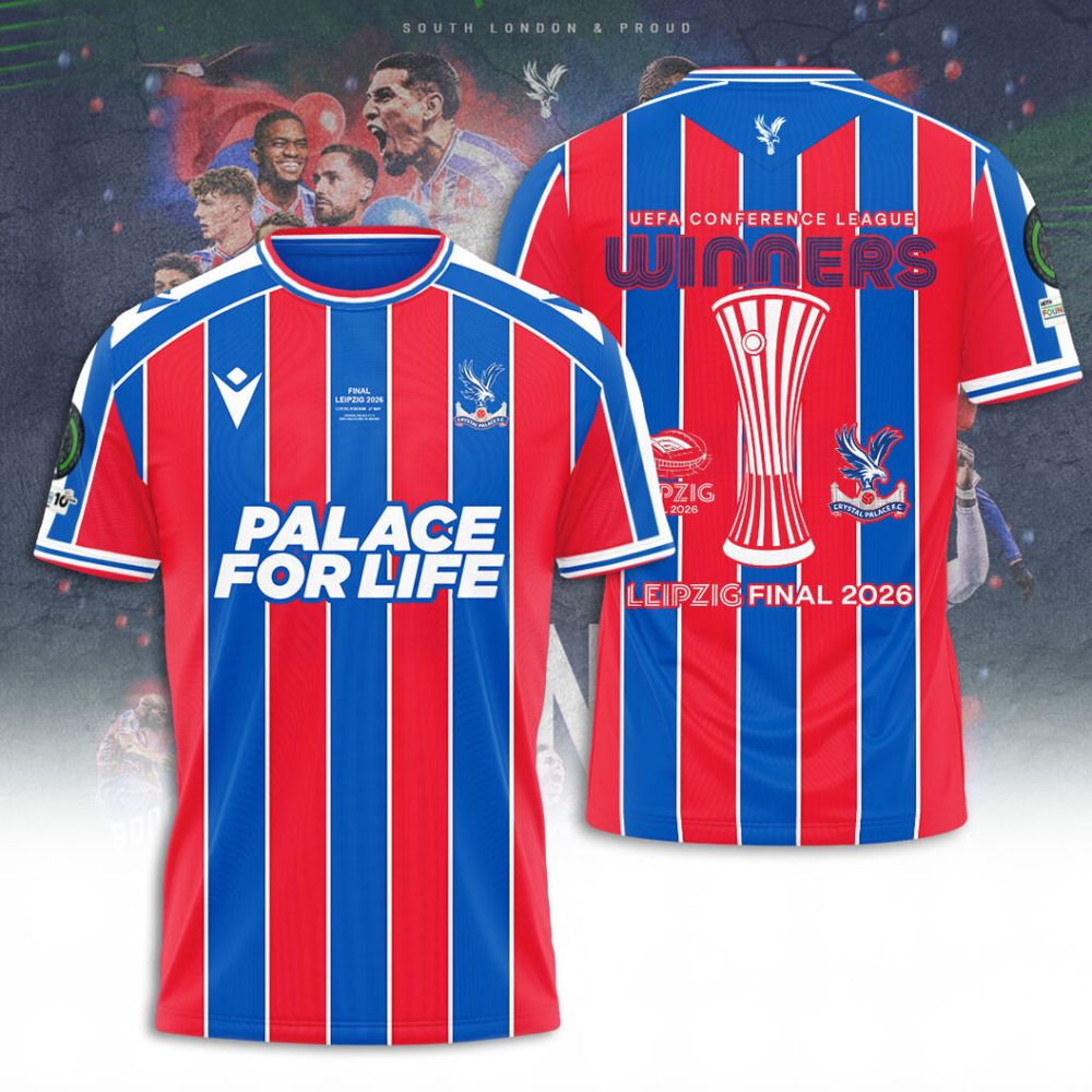 Crystal Palace FC UEFA Conference League Winners Leipzig Final 2026 Shirt - Playzoneprime