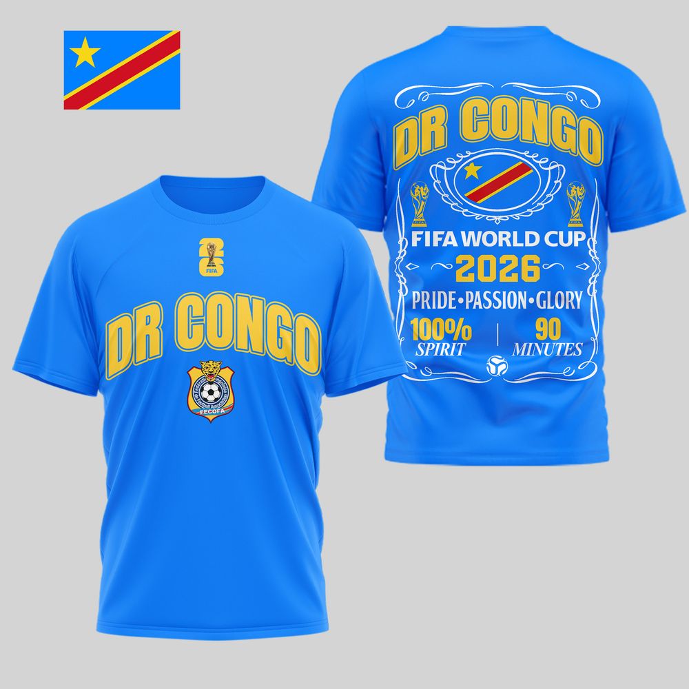 Dr Congo 2026 FIFA World Cup Pride Passion Glory T-Shirt - Playzoneprime