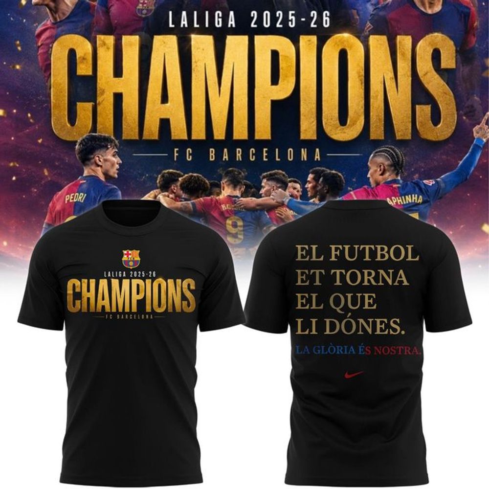 FC Barcelona La Liga 2025-26 Champions Limited Edition Shirt - Playzoneprime