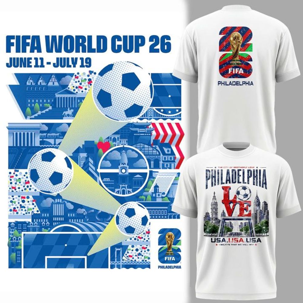 FIFA World Cup 26 Host City Philadelphia Graphic Special Edition Shirt - Playzoneprime