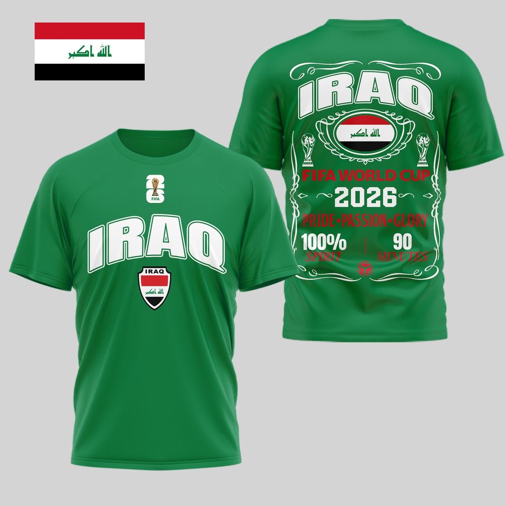 Iraq 2026 FIFA World Cup Pride Passion Glory T-Shirt - Playzoneprime