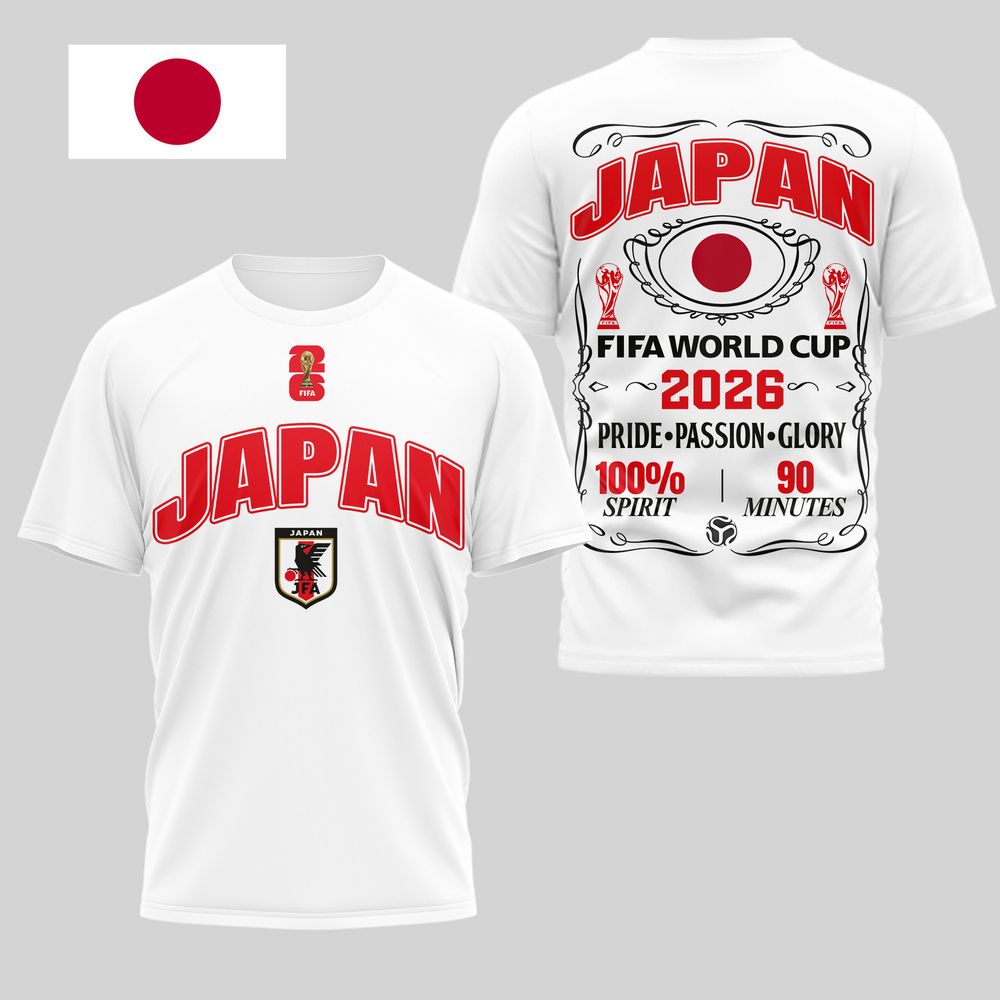 Japan 2026 FIFA World Cup Pride Passion Glory T-Shirt - Playzoneprime