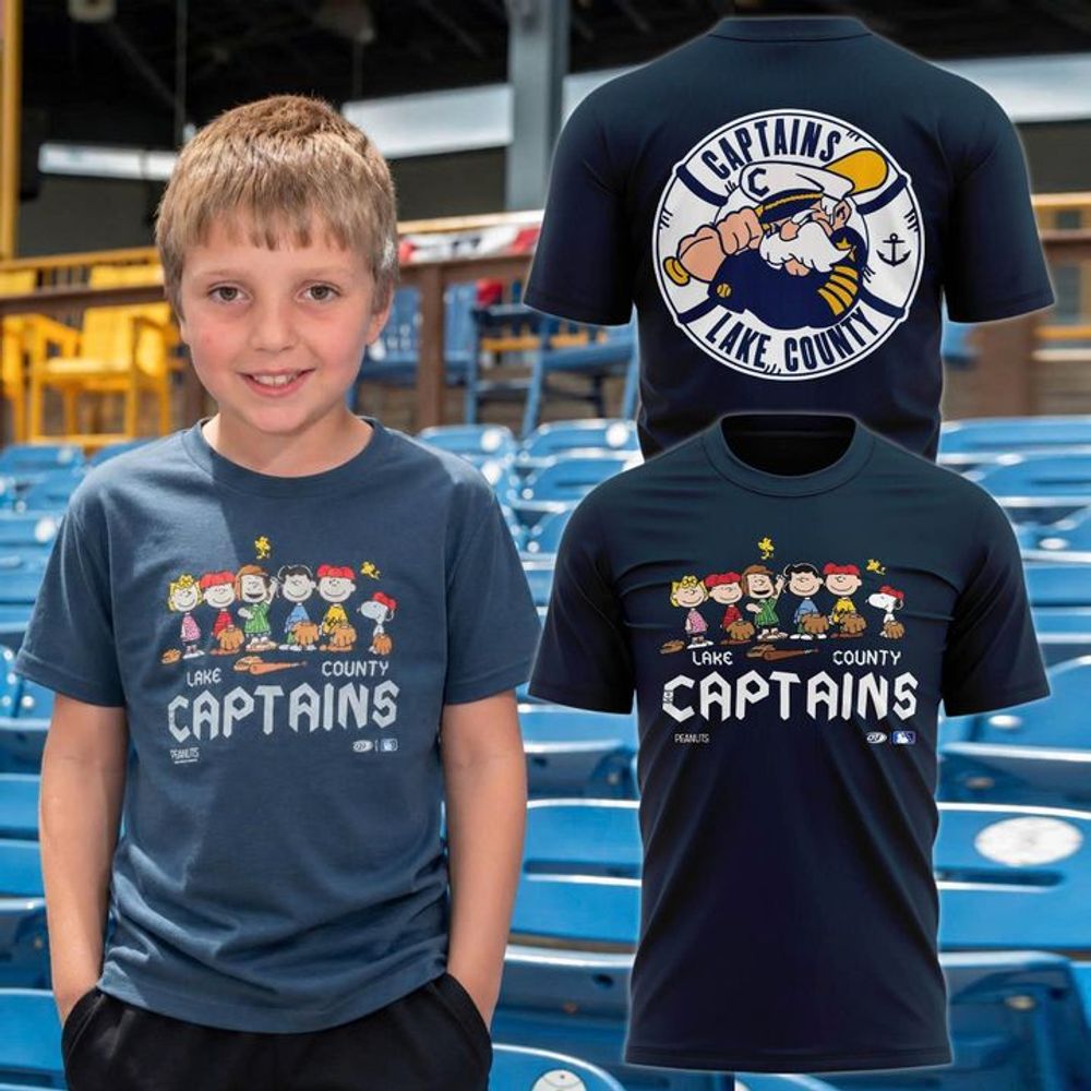 Lake County Captains 2026 Peanuts Limited Edition Navy Shirt - Playzoneprime
