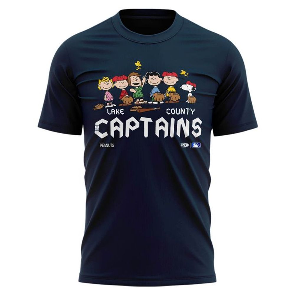 Lake County Captains 2026 Peanuts Limited Edition Navy Shirt - Playzoneprime