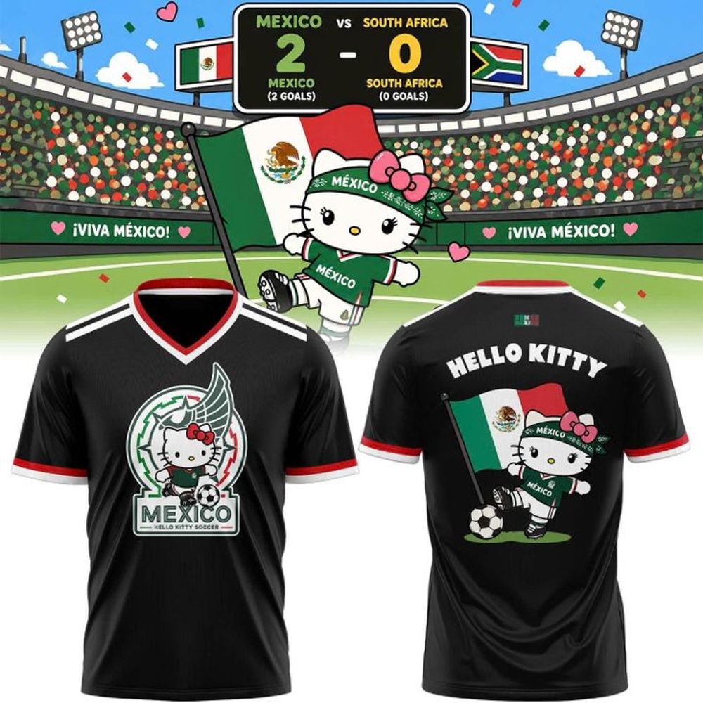 Mexico Soccer x Hello Kitty WC26 Special Edition Black Shirt - Playzoneprime