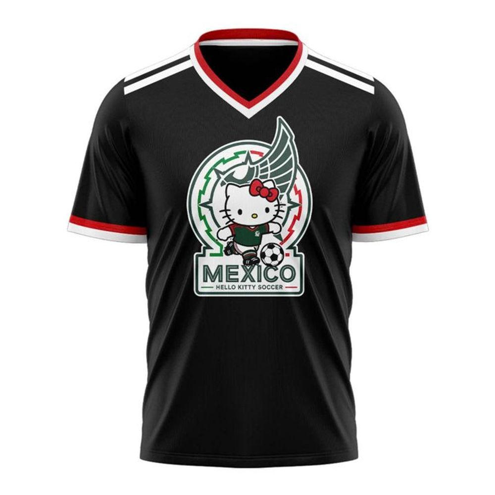 Mexico Soccer x Hello Kitty WC26 Special Edition Black Shirt - Playzoneprime