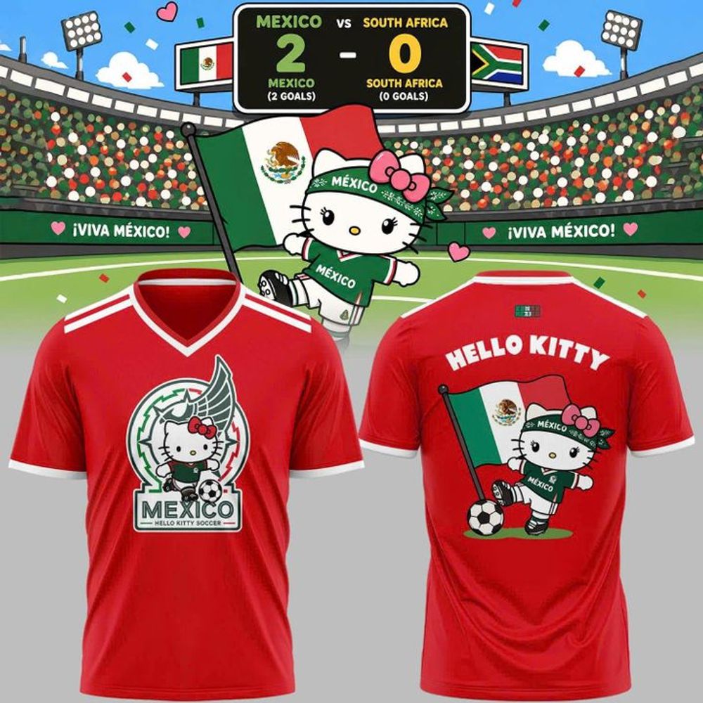 Mexico Soccer x Hello Kitty WC26 Special Edition Red Shirt - Playzoneprime