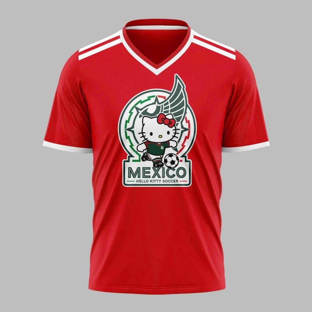 Mexico Soccer x Hello Kitty WC26 Special Edition Red Shirt - Playzoneprime