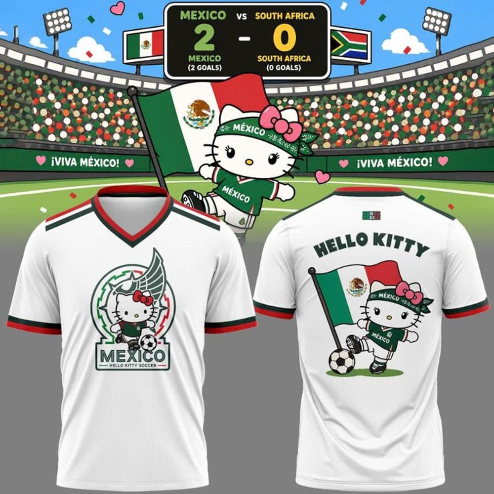 Mexico Soccer x Hello Kitty WC26 Special Edition White Shirt - Playzoneprime