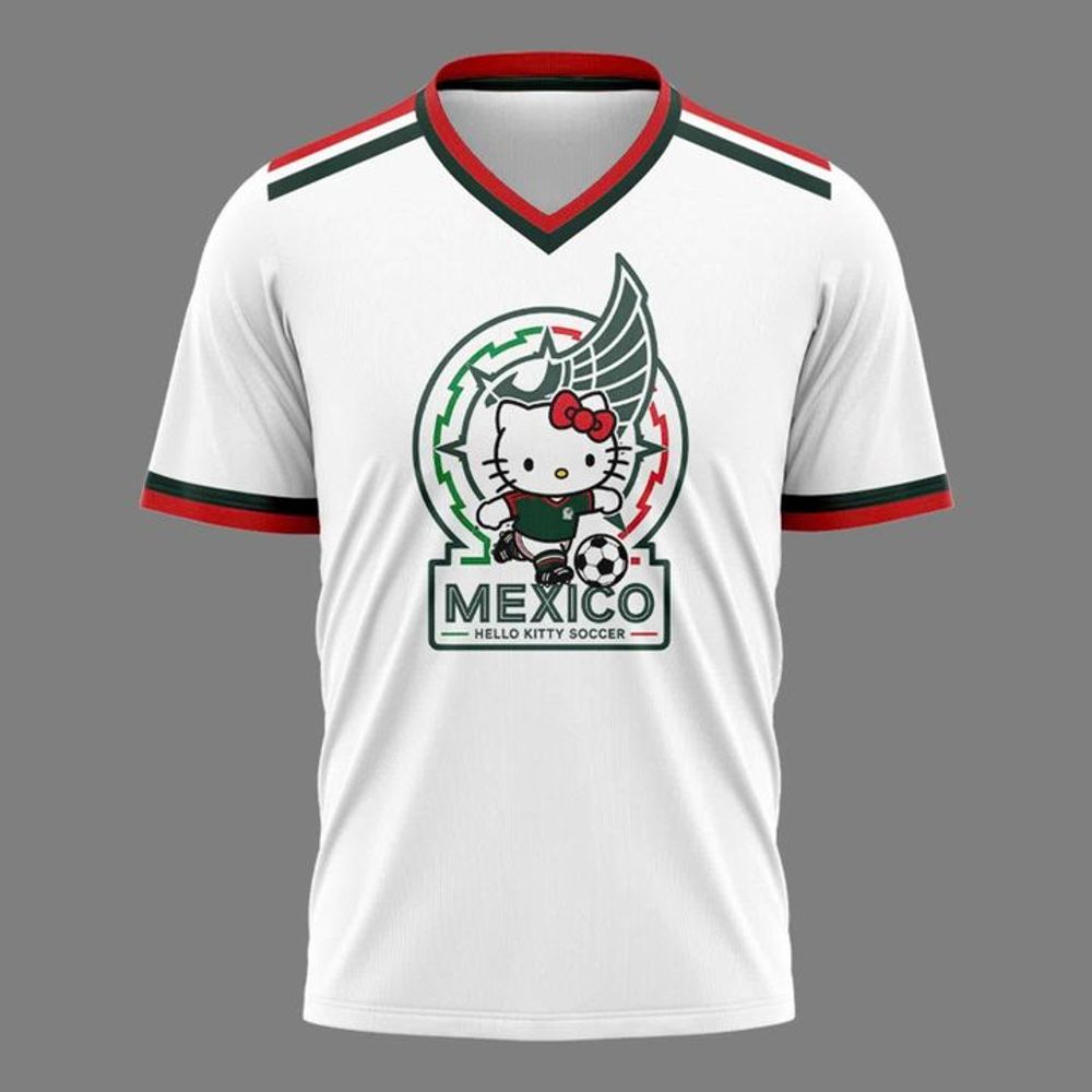 Mexico Soccer x Hello Kitty WC26 Special Edition White Shirt - Playzoneprime