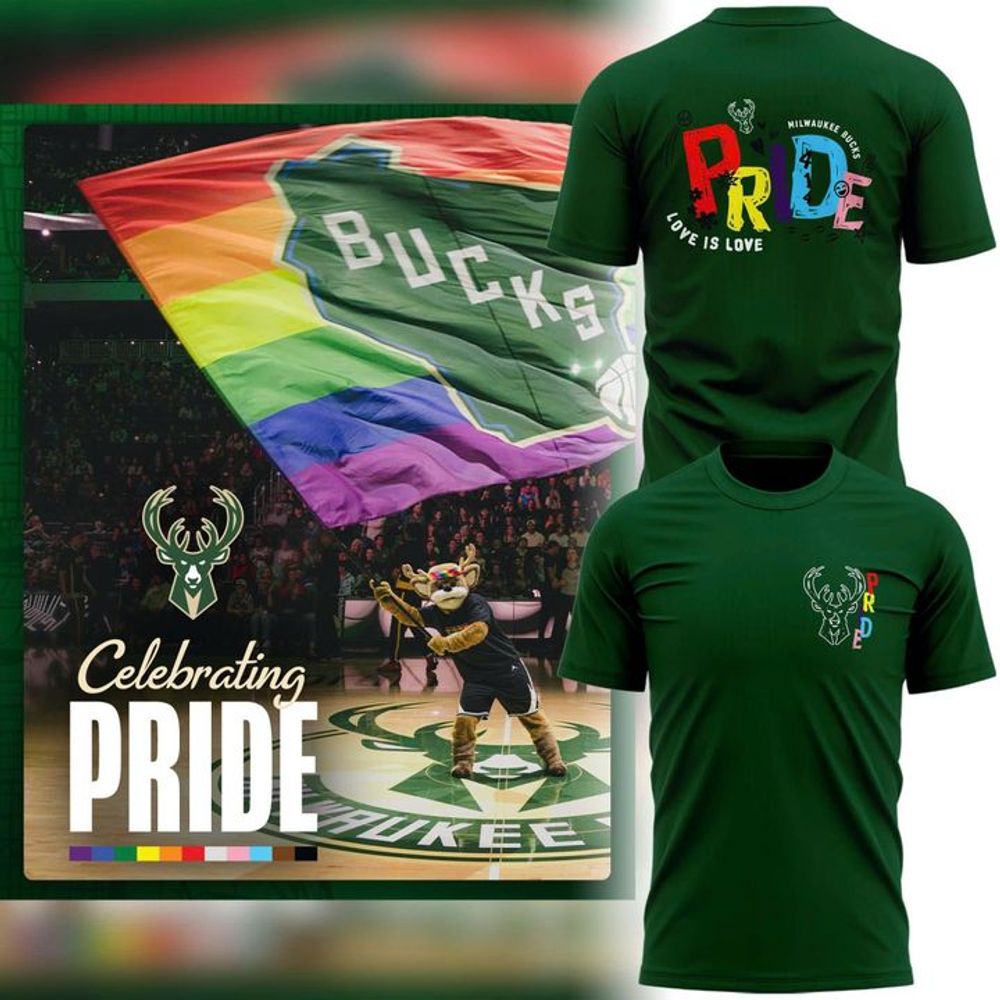 Milwaukee Bucks x Pride Night 2026 Limited Edition Green Shirt - Playzoneprime