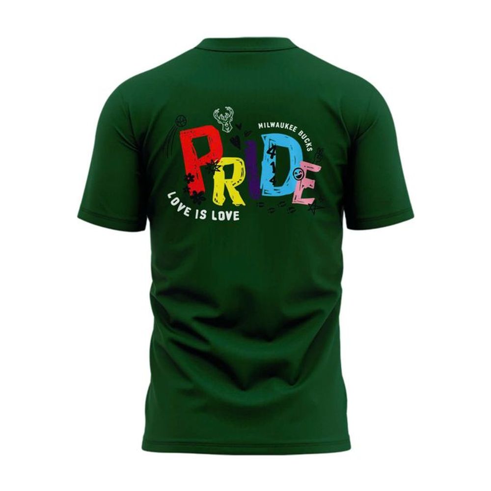 Milwaukee Bucks x Pride Night 2026 Limited Edition Green Shirt - Playzoneprime
