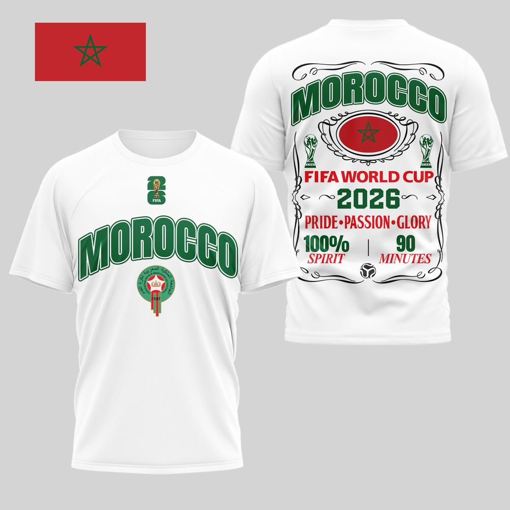 Morocco 2026 FIFA World Cup Pride Passion Glory T-Shirt - Playzoneprime