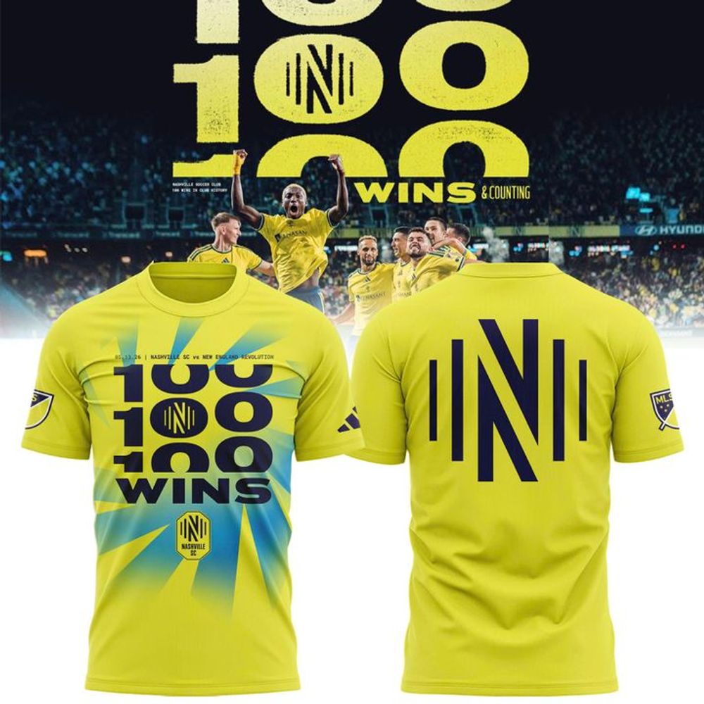 Nashville SC 100 Wins Commemorative Limited Edition T-Shirt - Playzoneprime