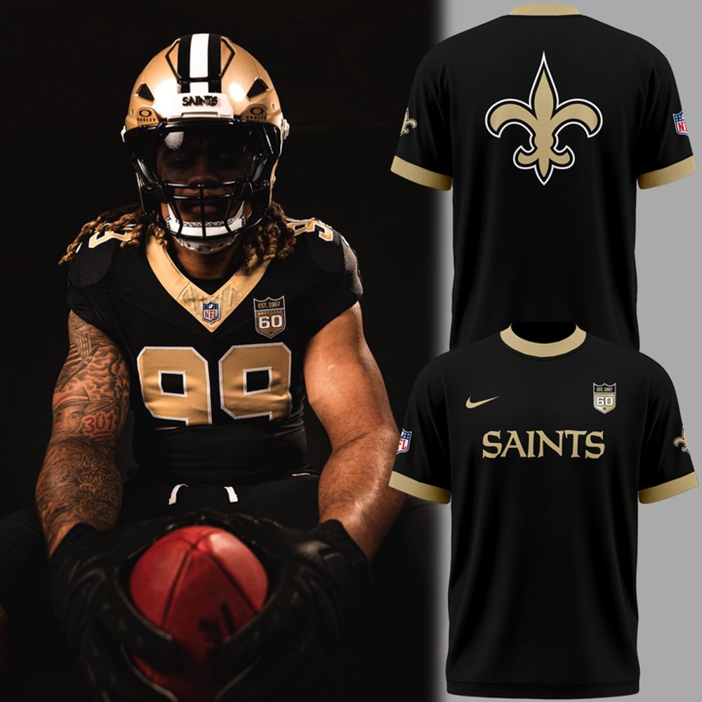 New Orleans Saints 60th Anniversary New Logo Limited Edition Shirt - Playzoneprime