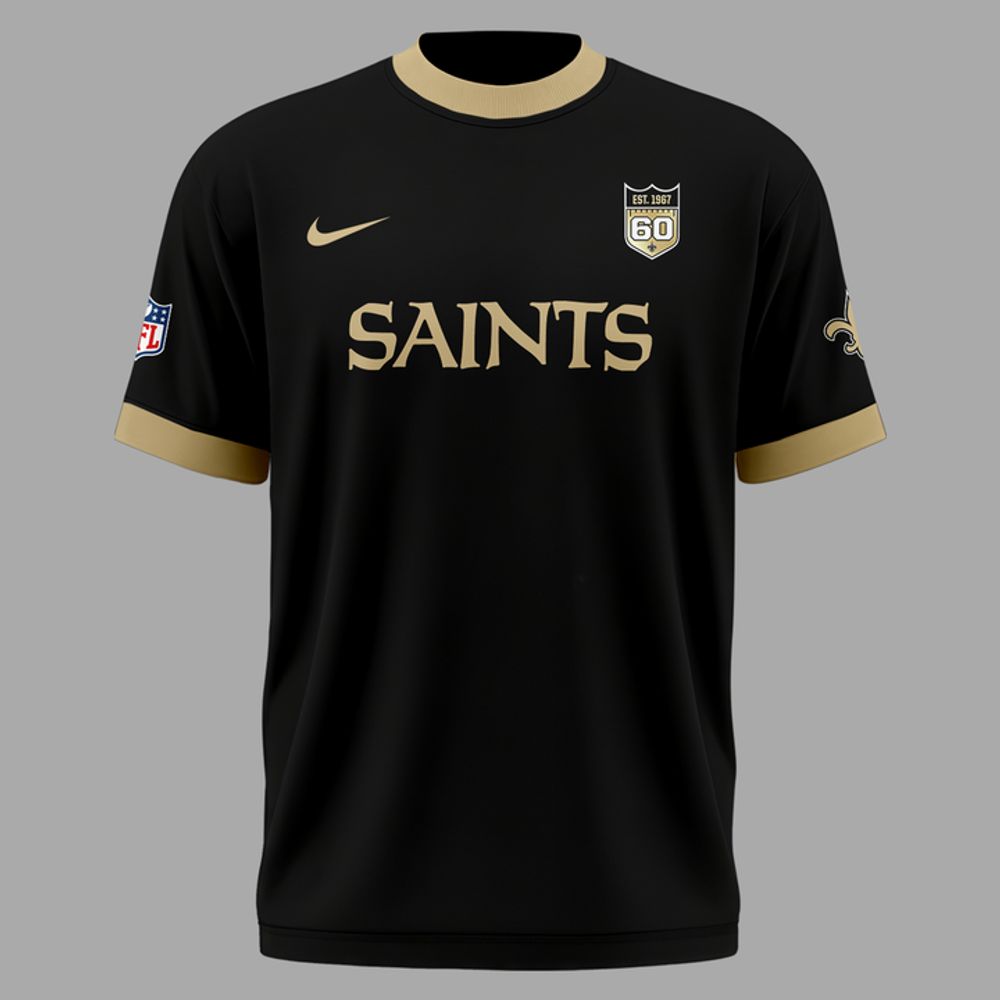 New Orleans Saints 60th Anniversary New Logo Limited Edition Shirt - Playzoneprime