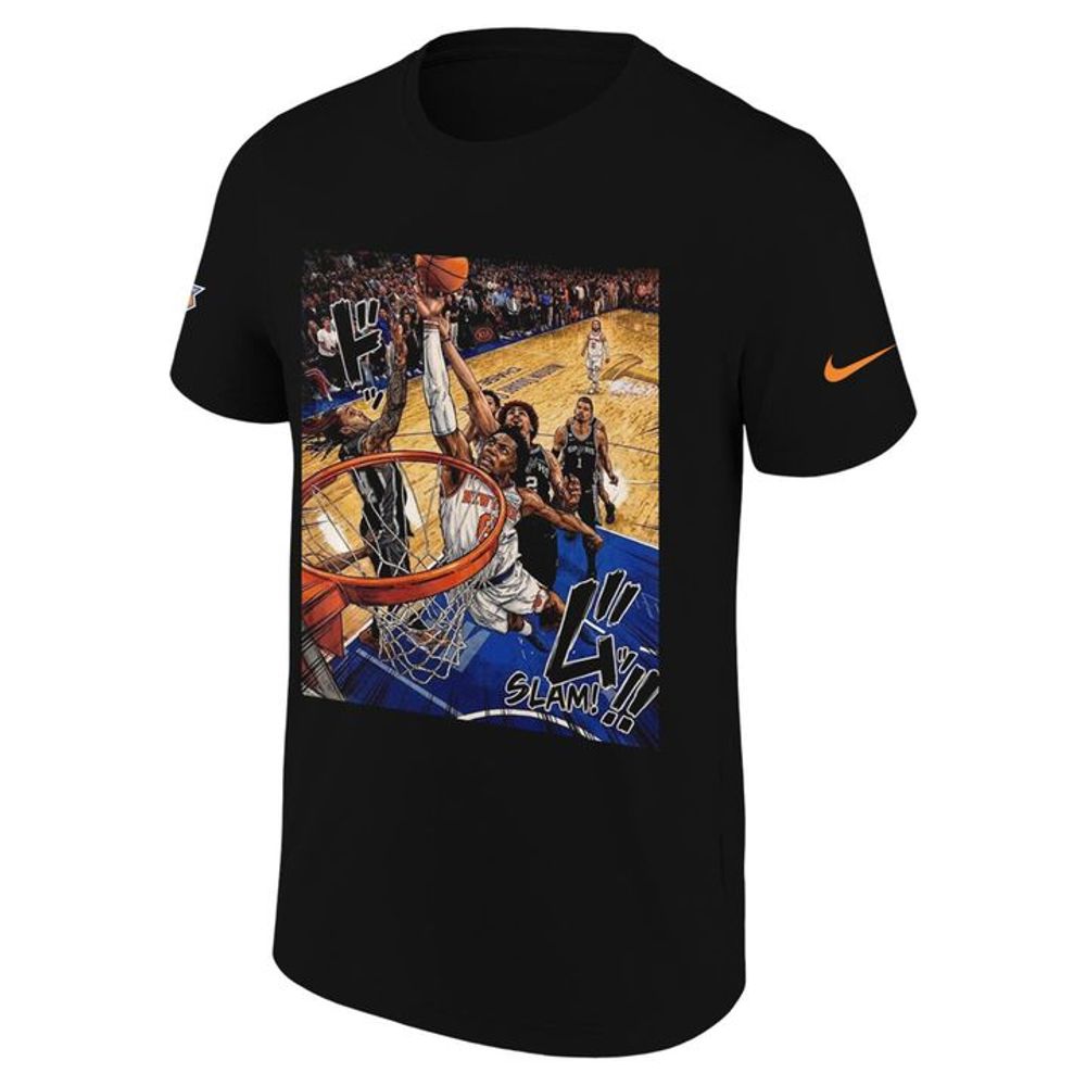 New York Knicks Black Signed OG Anunoby NBA Finals Shirt - Playzoneprime