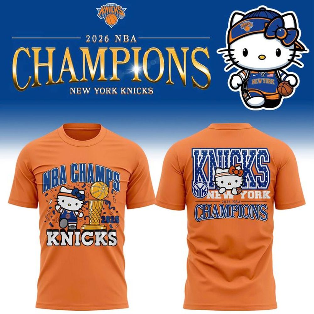 New York Knicks x Hello Kitty 2026 NBA Finals Champions Limited Edition Shirt - Playzoneprime