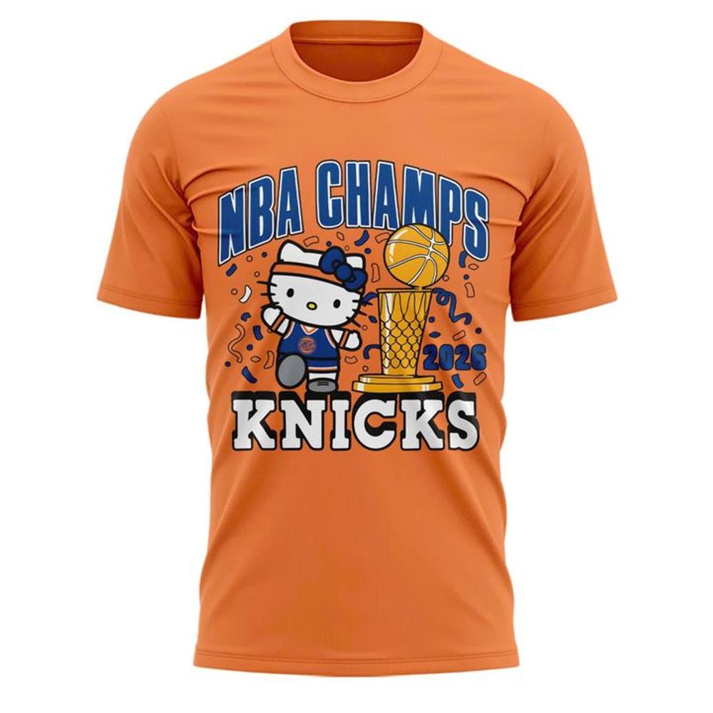 New York Knicks x Hello Kitty 2026 NBA Finals Champions Limited Edition Shirt - Playzoneprime
