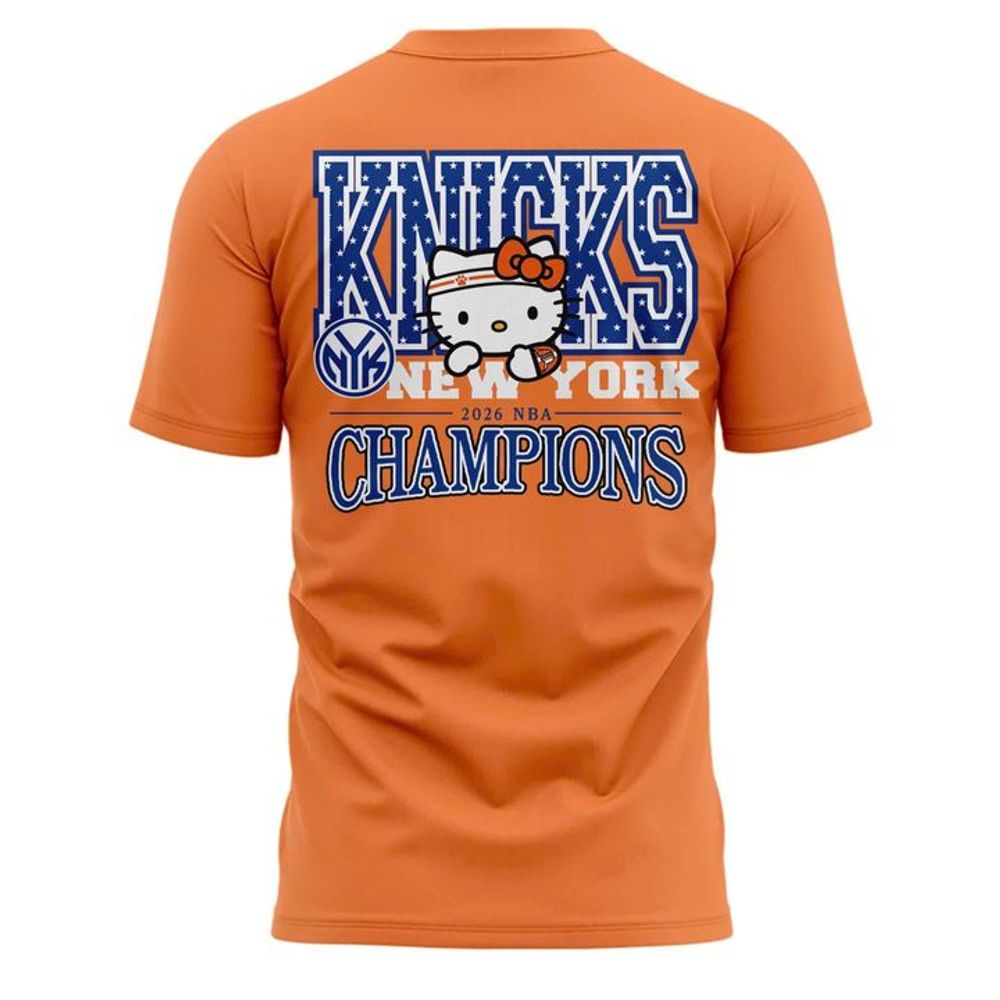 New York Knicks x Hello Kitty 2026 NBA Finals Champions Limited Edition Shirt - Playzoneprime