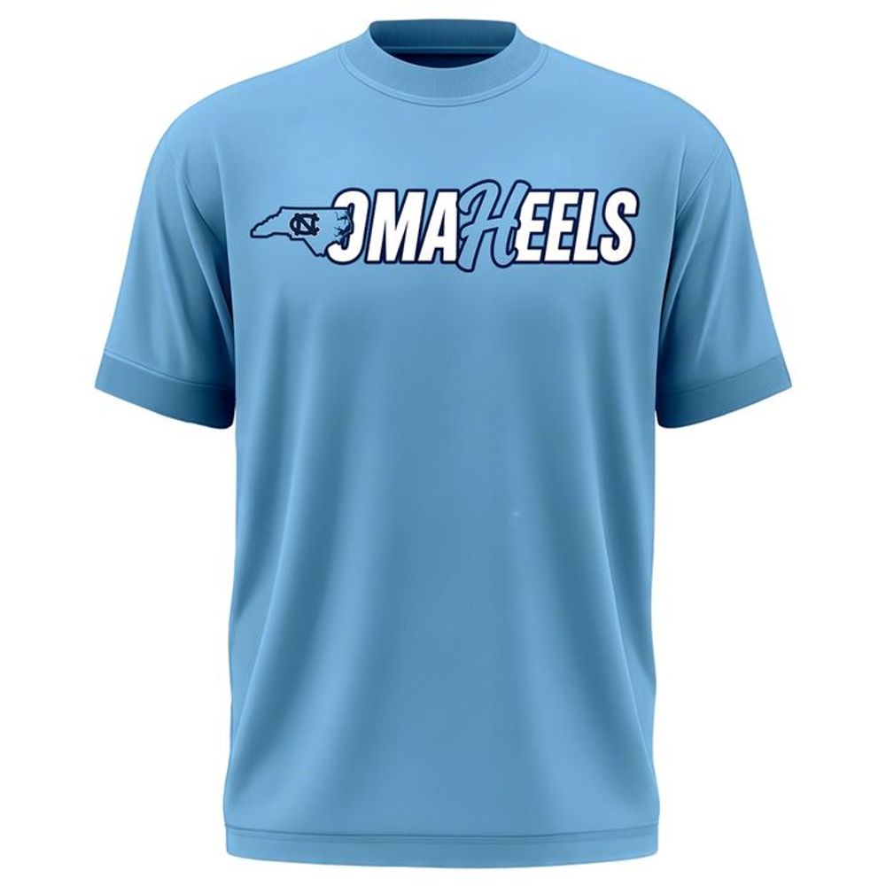 North Carolina Tar Heels 2026 NCAA Baseball Men's College World Series OmaHeels Shirt - Blue - Playzoneprime