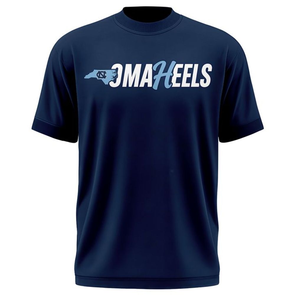 North Carolina Tar Heels 2026 NCAA Baseball Men's College World Series OmaHeels Shirt - Navy - Playzoneprime