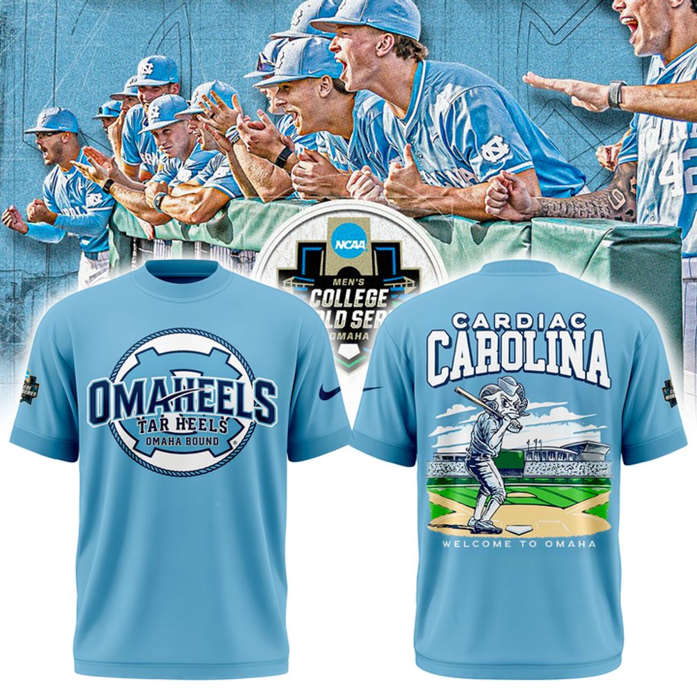 North Carolina Tar Heels Baseball Cardiac Carolina Welcome To Omaha Mascot Shirt - Playzoneprime