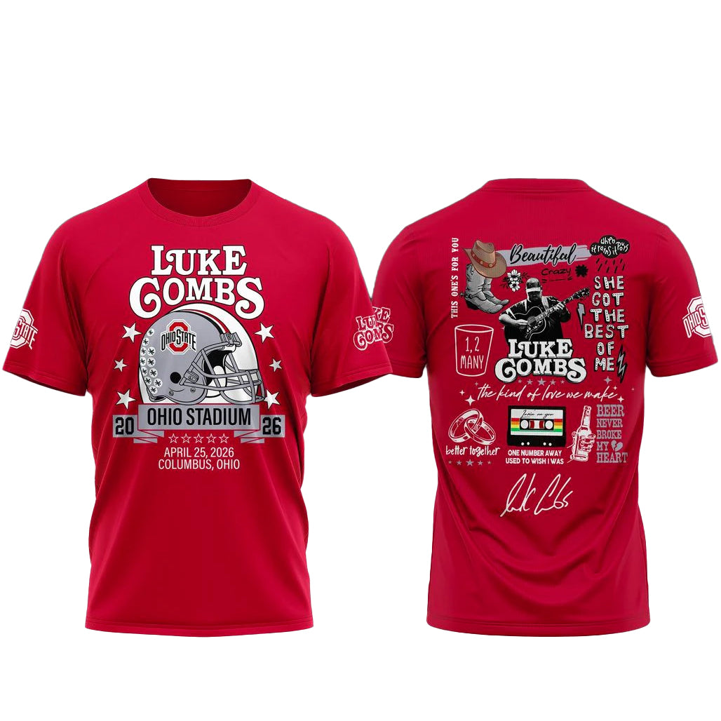 Ohio State Buckeyes x Luke Combs My Kinda Saturday Night Tour 2026 Shirt