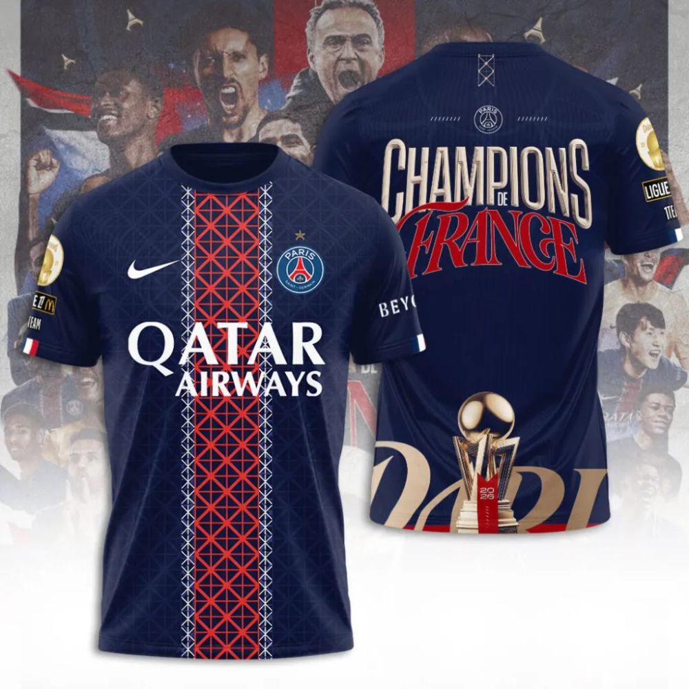 PSG Champions De France 2026 Limited Edition Shirt - Playzoneprime