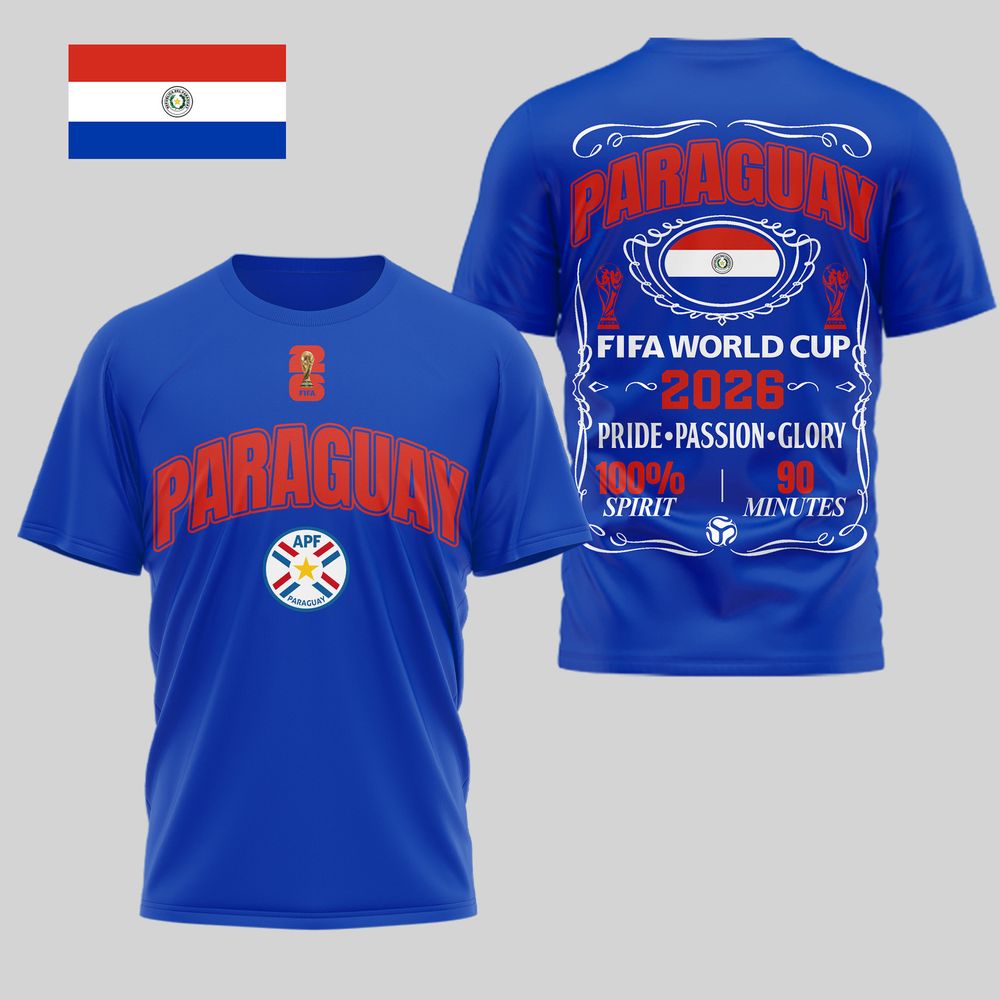 Paraguay 2026 FIFA World Cup Pride Passion Glory T-Shirt - Playzoneprime