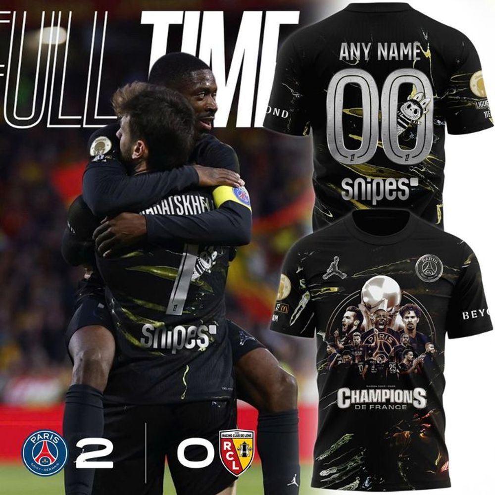 Paris Saint-Germain Jordan Night Edition Champions de France 2025/26 Shirt - Playzoneprime