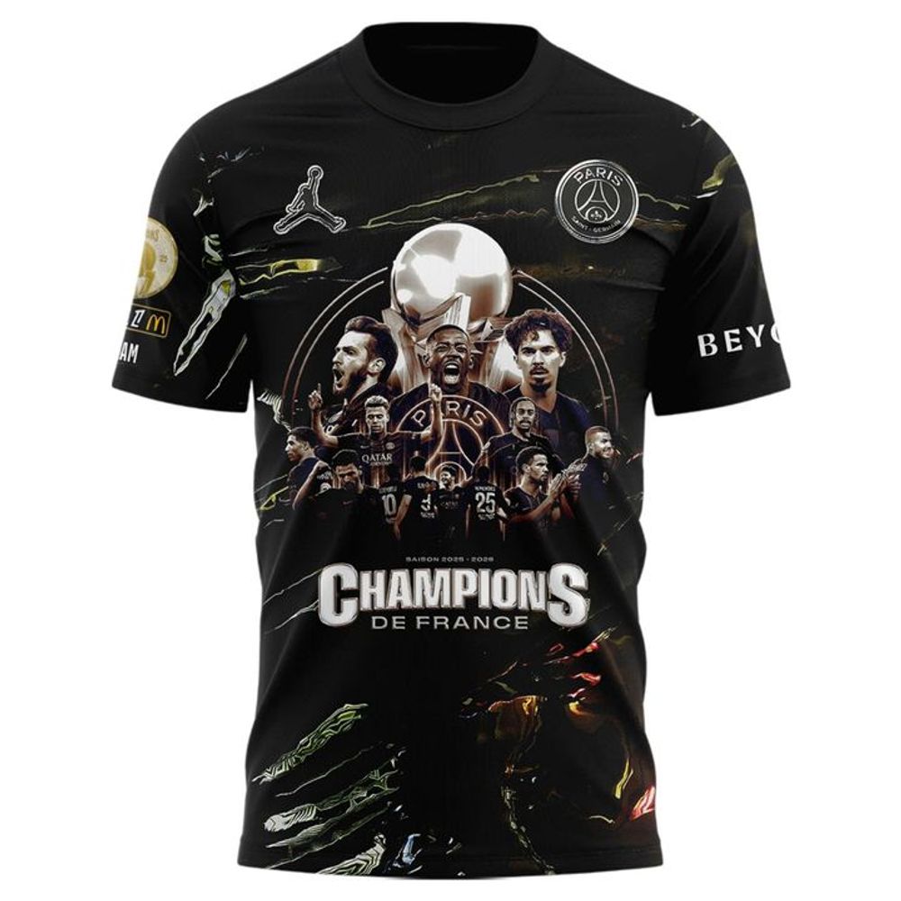 Paris Saint-Germain Jordan Night Edition Champions de France 2025/26 Shirt - Playzoneprime