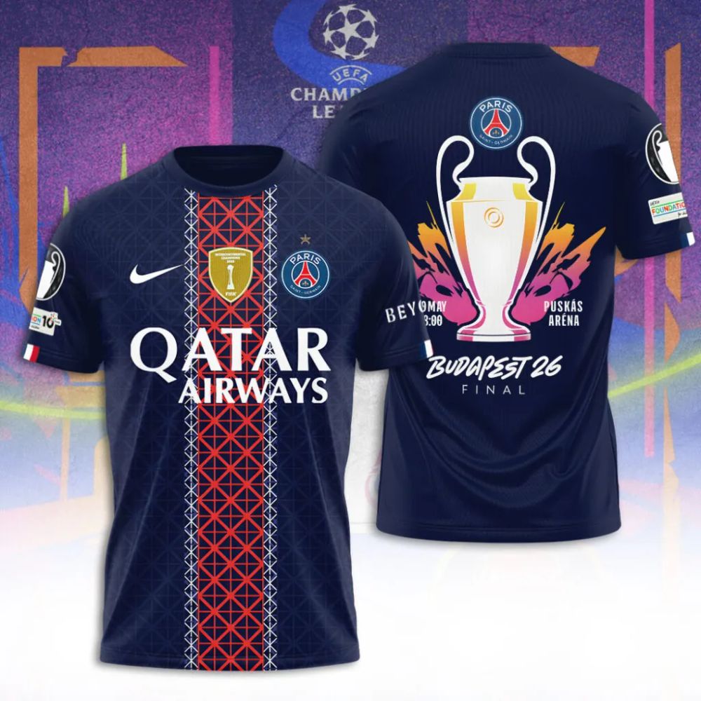 Paris Saint-Germain UEFA Champions League Final 2026 T-Shirt - Playzoneprime