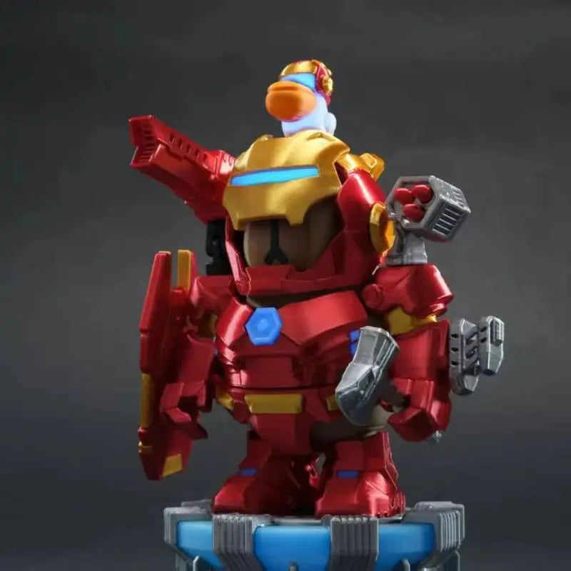 In Stock Cartoon Iron Capybara Hero Magnetic Mecha Armor Capybara Doll Hand Made Creative Toys Collectible Action Figures Gifts