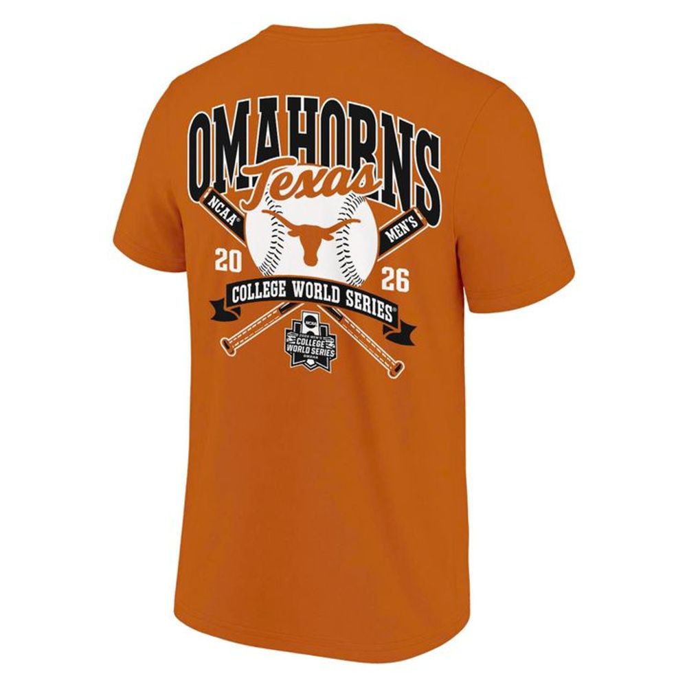 Texas Longhorns 2026 Baseball College World Series Omahorns Shirt - Orange - Playzoneprime