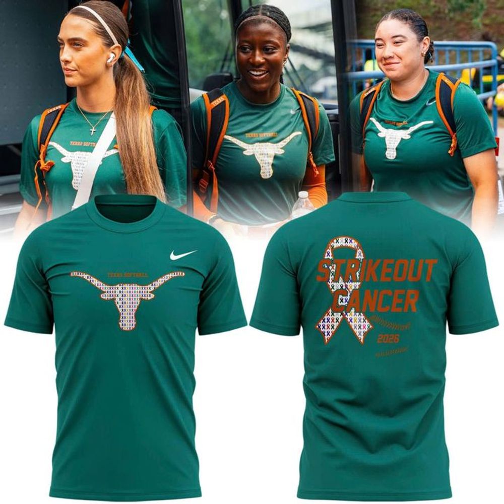 Texas Longhorns Special 2026 Strikeout Cancer Texas Softball Shirt - Playzoneprime