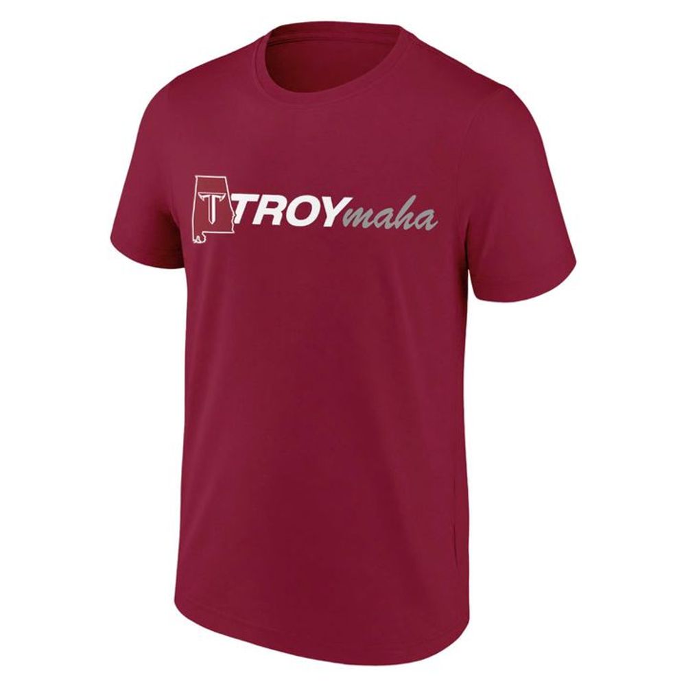 Troy Trojans 2026 NCAA Baseball Men's College World Series Troymaha Shirt - Red - Playzoneprime