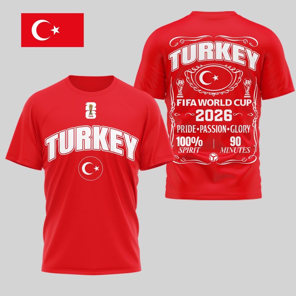 Turkey 2026 FIFA World Cup Pride Passion Glory T-Shirt - Playzoneprime